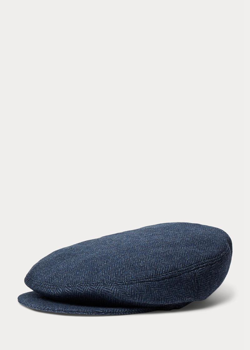 Gorra Purple Label Hombre Wool-Silk Herringbone Flat Chile Azules AYHKZ-6280